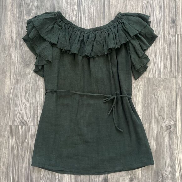 SIR The Label Dresses & Skirts - Sir The Label Revolve Chessa Strapless Ruffle Mini Dress Green Size US 4